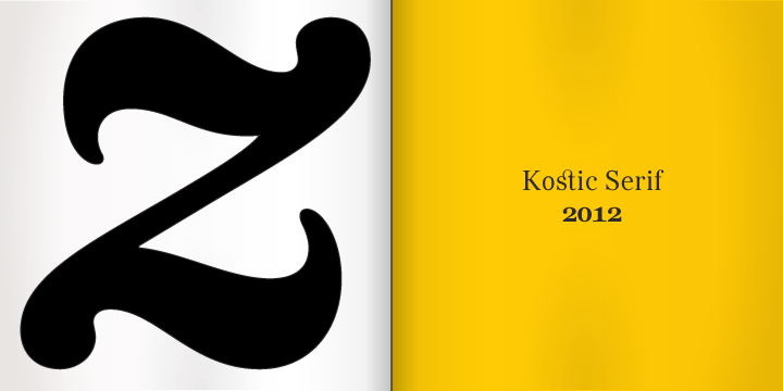 Beispiel einer Kostic Serif Bold-Schriftart